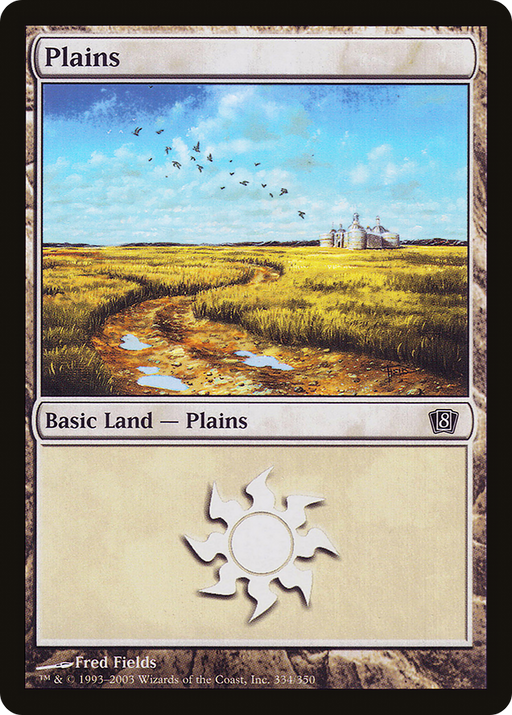 Plains (334) (8ED-334) [8th Edition] Foil MTG Single Wizards of the Coast