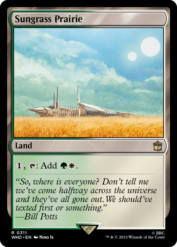 Sungrass Prairie (WHO-311) [Doctor Who] Foil MTG Single Wizards of the Coast