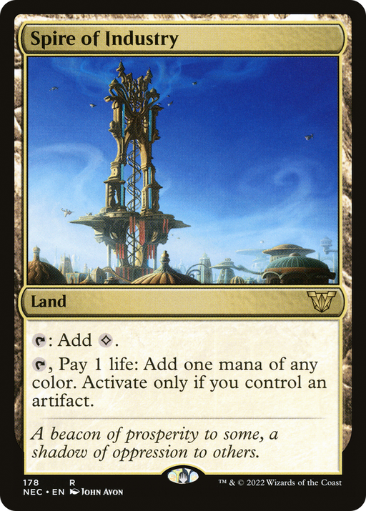 Spire of Industry (NEC-178) [Neon Dynasty Commander] MTG Single Wizards of the Coast