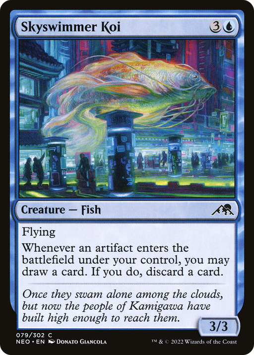 Skyswimmer Koi (NEO-079) [Kamigawa: Neon Dynasty] MTG Single Wizards of the Coast