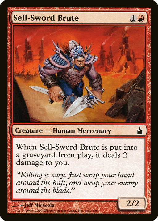 Sell-Sword Brute (RAV-142) [Ravnica: City of Guilds] MTG Single Wizards of the Coast