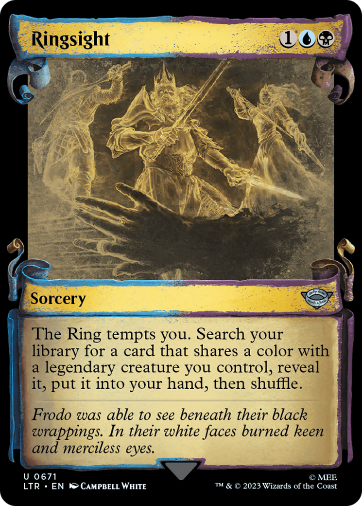 Ringsight (Showcase Scrolls) (LTR-671) [The Lord of the Rings: Tales of Middle-earth] (Showcase) MTG Single Wizards of the Coast