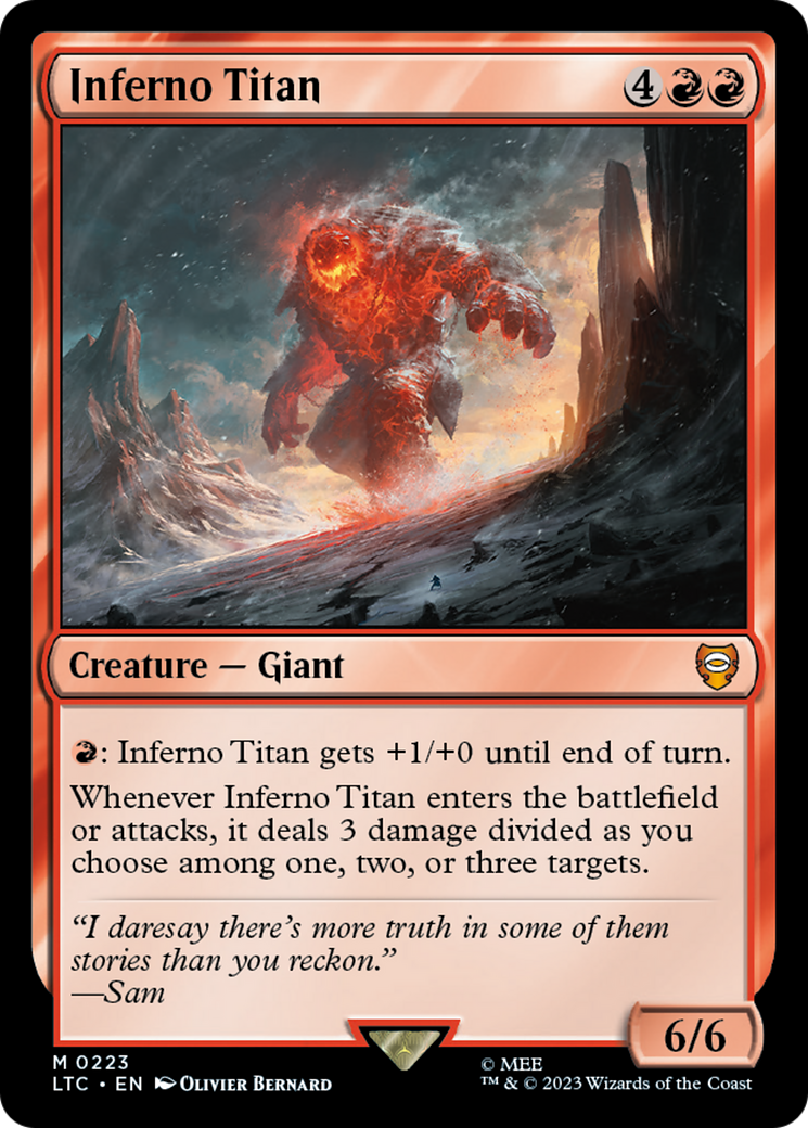 Inferno Titan (LTC-223) [Tales of Middle-earth Commander] MTG Single Wizards of the Coast