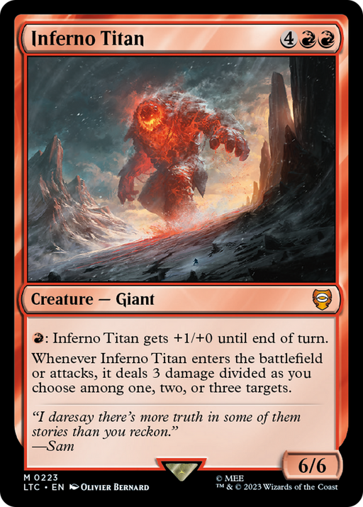 Inferno Titan (LTC-223) [Tales of Middle-earth Commander] MTG Single Wizards of the Coast