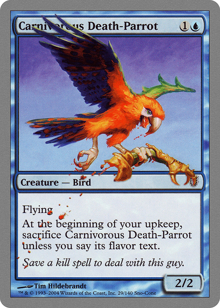 Carnivorous Death-Parrot (UNH-029) [Unhinged] MTG Single Wizards of the Coast