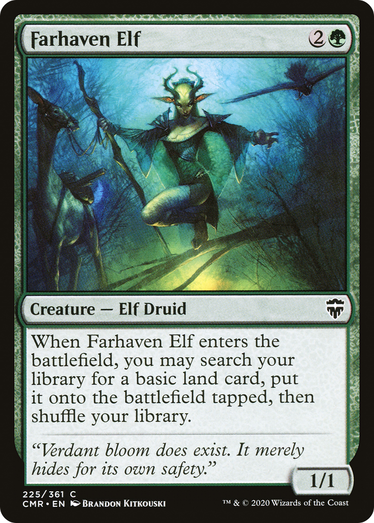 Farhaven Elf (CMR-225) [Commander Legends] MTG Single Wizards of the Coast