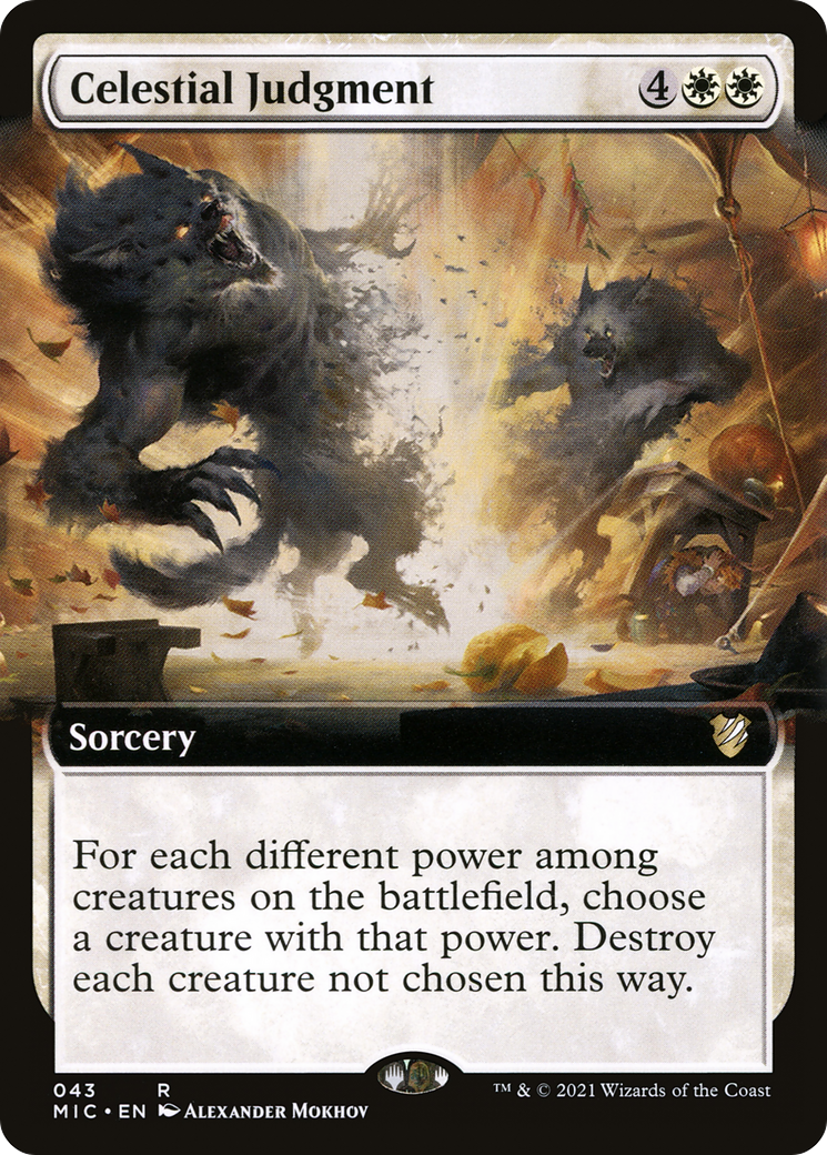 Celestial Judgment (MIC-043) [Midnight Hunt Commander] (Extended Art) MTG Single Wizards of the Coast