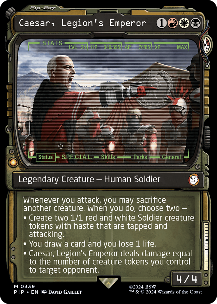 Caesar, Legion's Emperor (PIP-339) [Fallout] (Showcase) MTG Single Wizards of the Coast