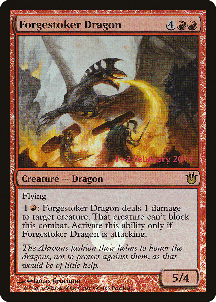 Forgestoker Dragon (PRE-98★) [Born of the Gods Promos] Foil MTG Single Wizards of the Coast