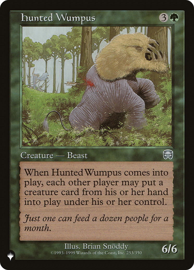 Hunted Wumpus (LIST-MMQ-253) [The List] MTG Single Wizards of the Coast