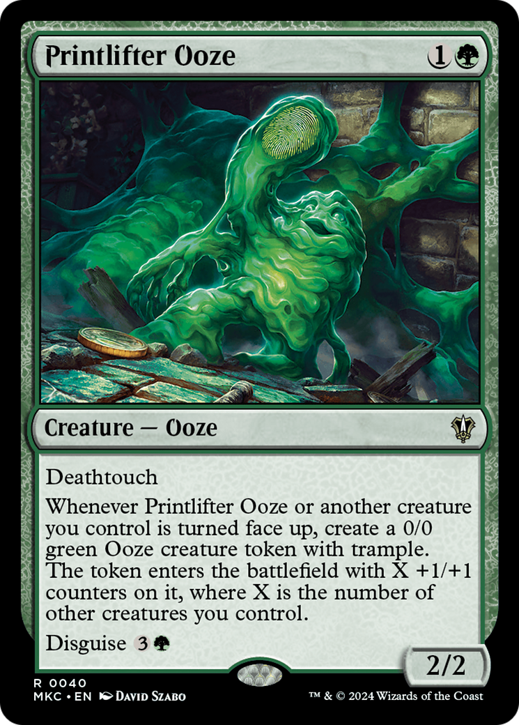 Printlifter Ooze (MKC-040) [Murders at Karlov Manor Commander] MTG Single Wizards of the Coast
