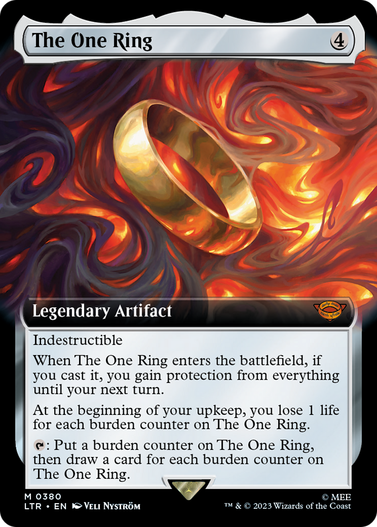 The One Ring (LTR-380) [The Lord of the Rings: Tales of Middle-earth] (Extended Art) Foil MTG Single Wizards of the Coast