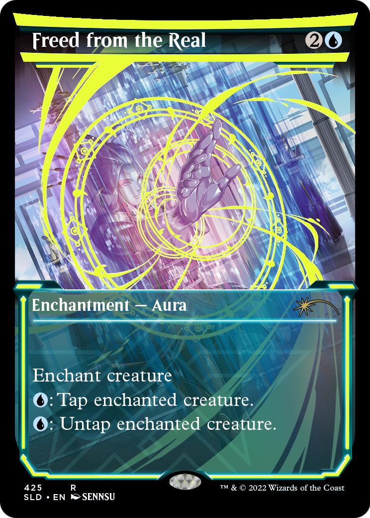 Freed from the Real (Neon Yellow) (SLD-425) [Secret Lair Drop] (Showcase) Foil