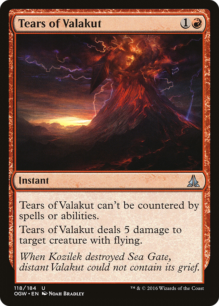 Tears of Valakut (OGW-118) [Oath of the Gatewatch] Foil MTG Single Wizards of the Coast