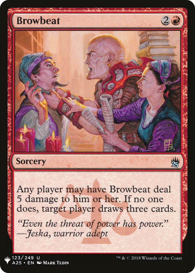 Browbeat (LIST-A25-123) [Mystery Booster] The List MTG Single Wizards of the Coast