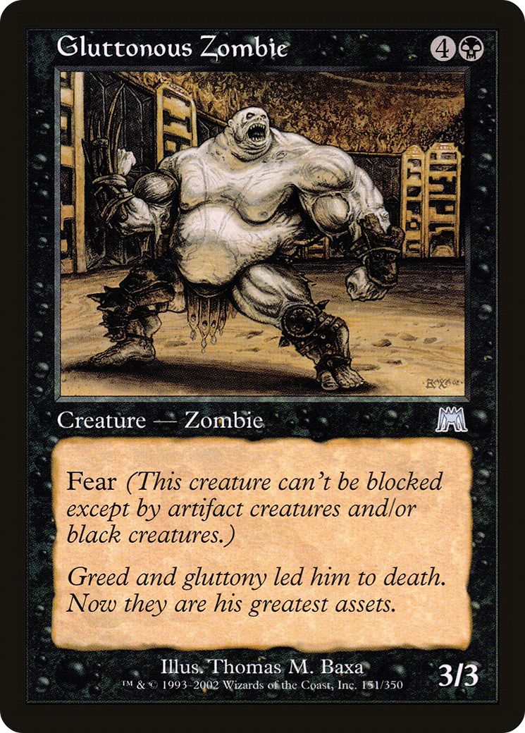 Gluttonous Zombie (ONS-151) [Onslaught] Foil MTG Single Wizards of the Coast
