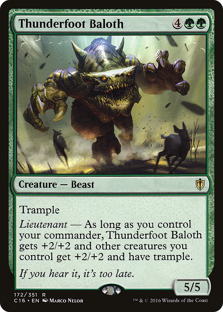 Thunderfoot Baloth (C16-172) [Commander 2016] MTG Single Wizards of the Coast