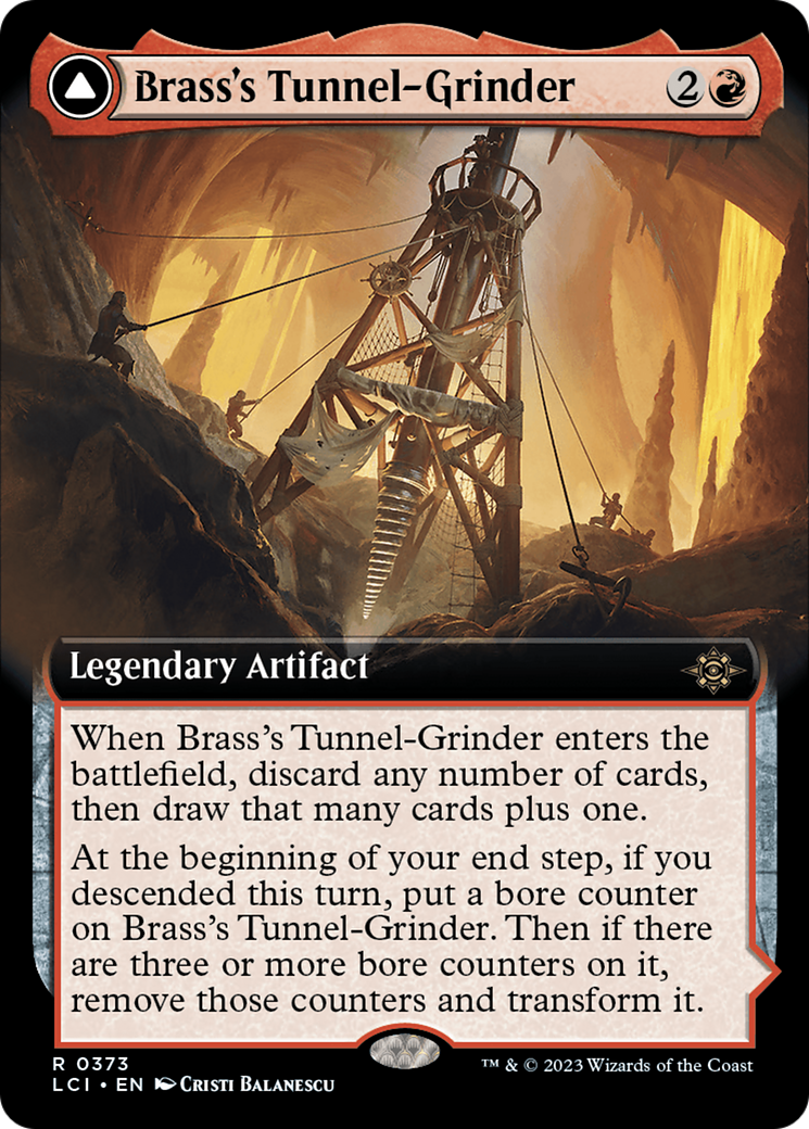 Brass's Tunnel-Grinder (LCI-373) [The Lost Caverns of Ixalan] (Extended Art) Foil MTG Single Wizards of the Coast