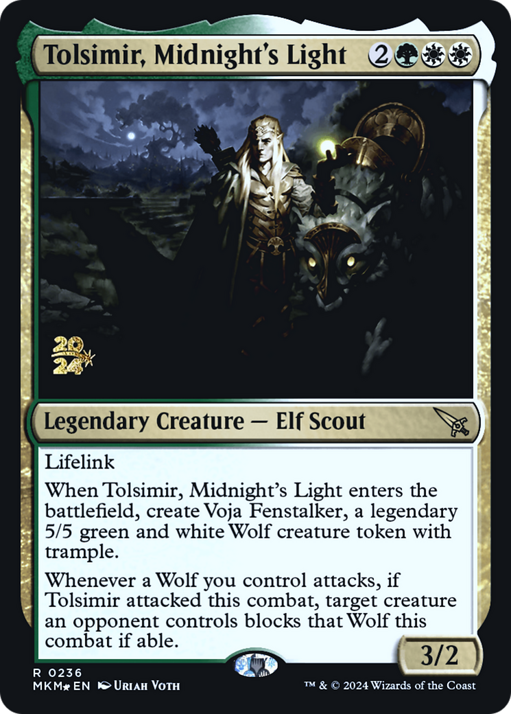 Tolsimir, Midnight's Light (PRE-236) [Murders at Karlov Manor Promos] Foil MTG Single Wizards of the Coast