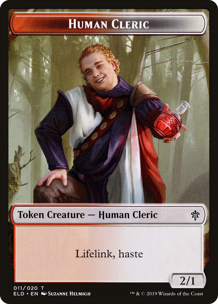 Human Cleric (TELD-011) [Tokens] Throne of Eldraine Tokens MTG Single Wizards of the Coast