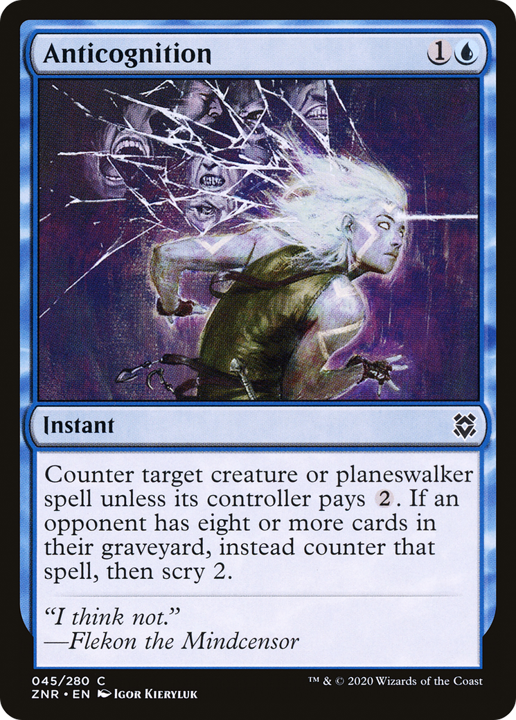 Anticognition (ZNR-045) [Zendikar Rising] Foil MTG Single Wizards of the Coast