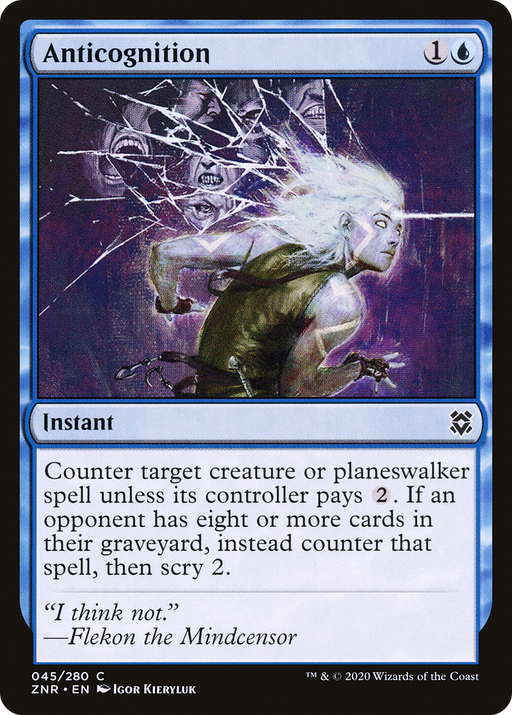 Anticognition (ZNR-045) [Zendikar Rising] MTG Single Wizards of the Coast