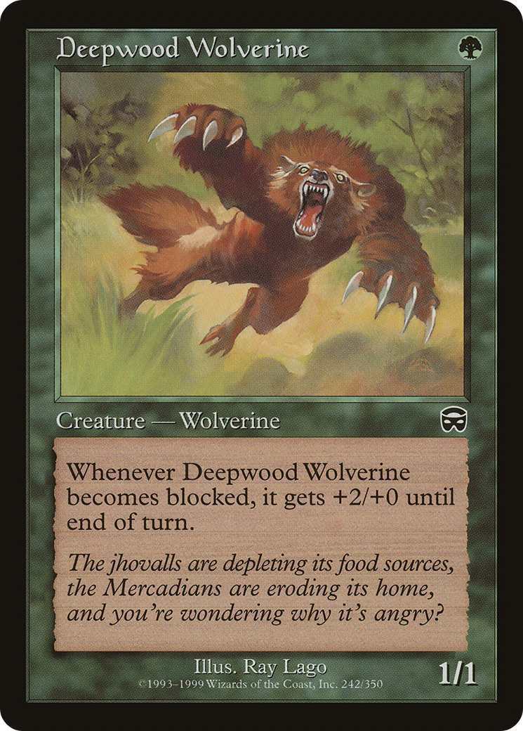 Deepwood Wolverine (MMQ-242) [Mercadian Masques] Foil MTG Single Wizards of the Coast