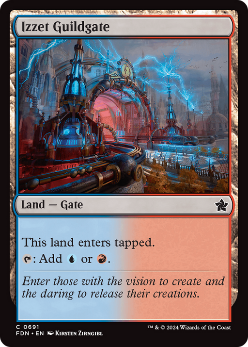 Izzet Guildgate (FDN-691) [Foundations] MTG Single Wizards of the Coast