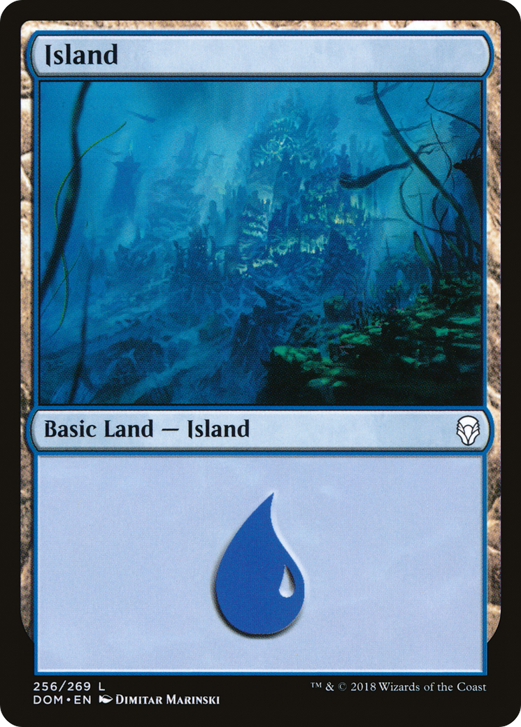 Island (DOM-256) [Dominaria] Foil MTG Single Wizards of the Coast