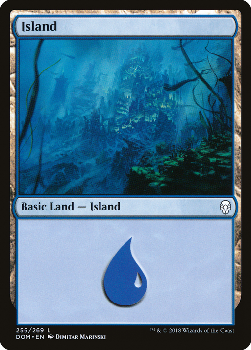 Island (DOM-256) [Dominaria] Foil MTG Single Wizards of the Coast