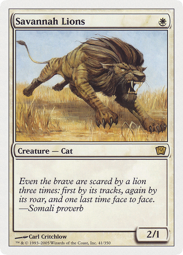 Savannah Lions (9ED-041) [9th Edition] Foil MTG Single Wizards of the Coast