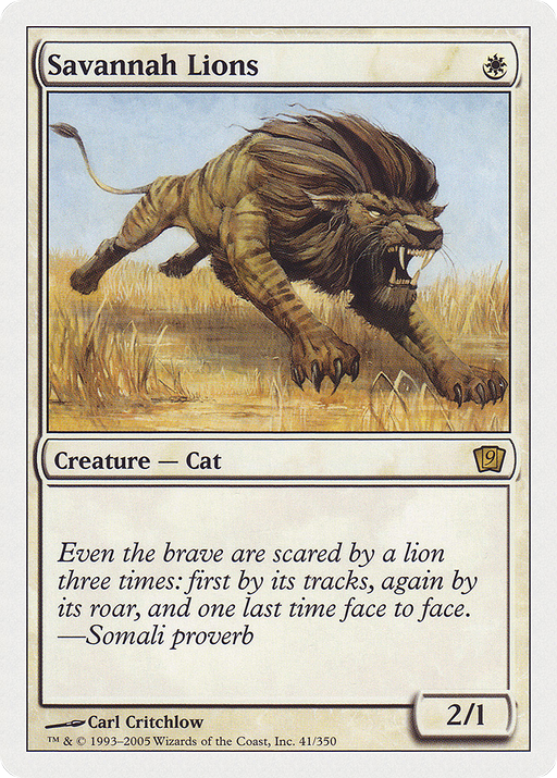 Savannah Lions (9ED-041) [9th Edition] Foil MTG Single Wizards of the Coast
