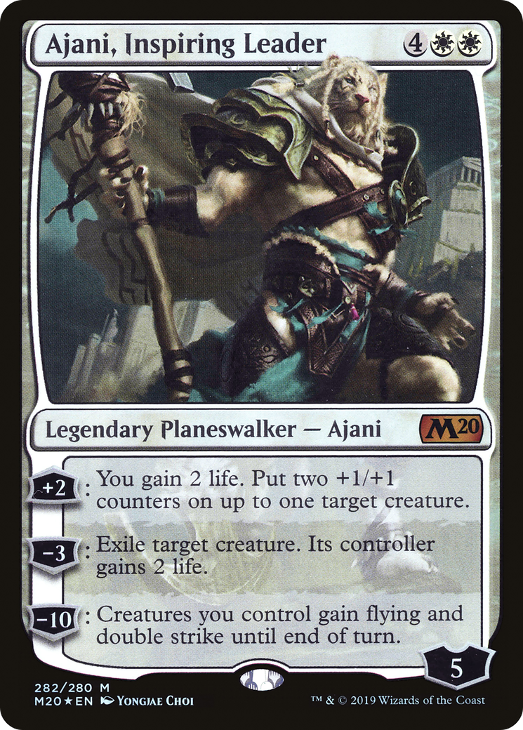 Ajani, Inspiring Leader (M20-282) [Core Set 2020] Foil MTG Single Wizards of the Coast