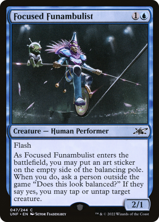 Focused Funambulist (UNF-047) [Unfinity] Foil MTG Single Wizards of the Coast