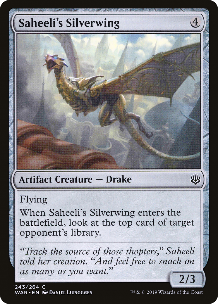 Saheeli's Silverwing (WAR-243) [War of the Spark] Foil MTG Single Wizards of the Coast