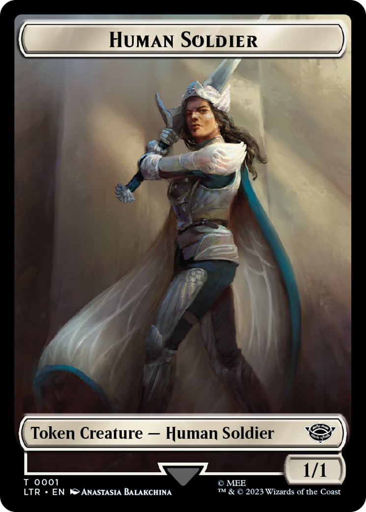 Human Soldier (TLTR-001) [Tokens] Tales of Middle-earth Tokens Foil MTG Single Wizards of the Coast