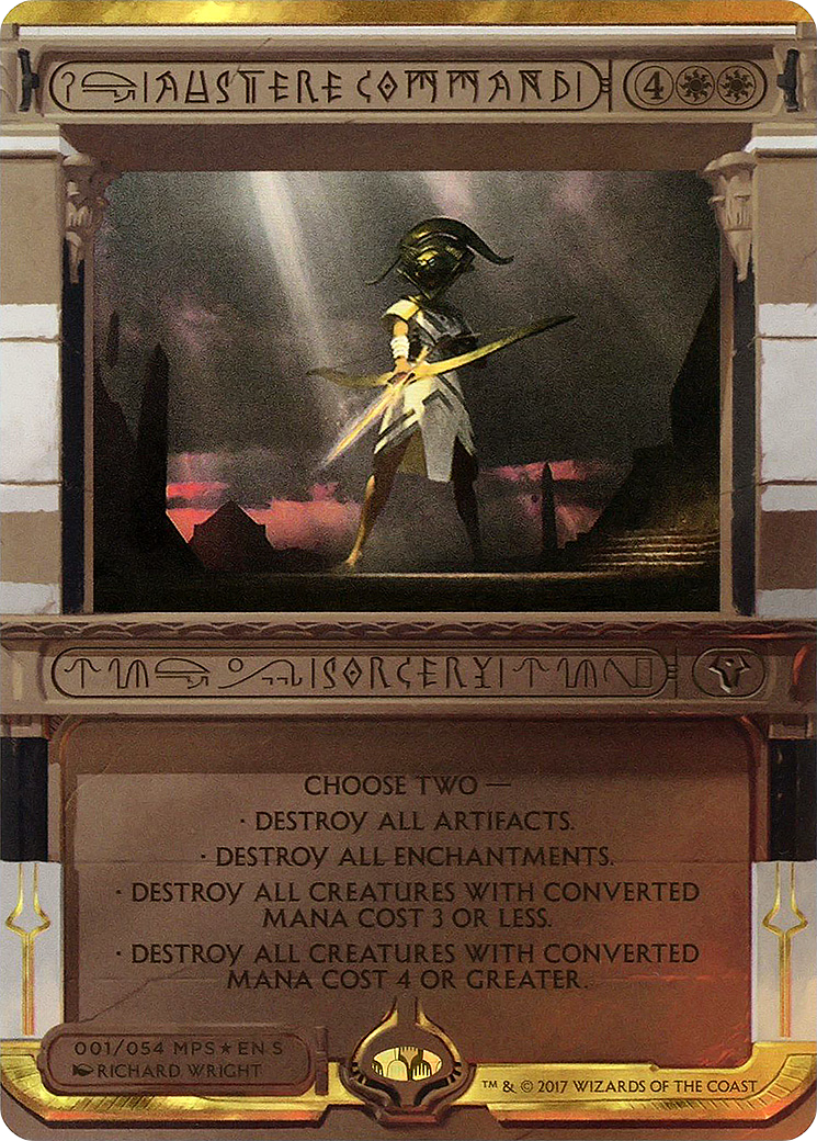 Austere Command (MPS2-001) [Amonkhet Invocations] (Borderless) Foil MTG Single Wizards of the Coast