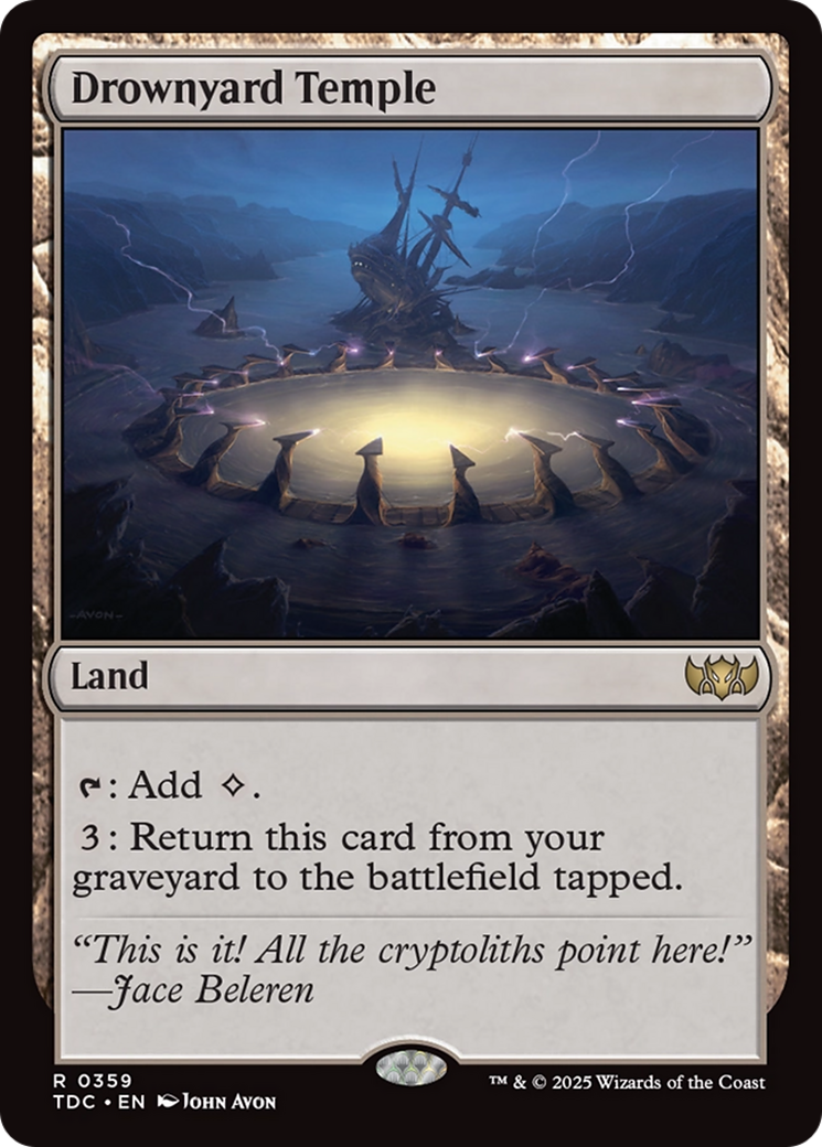 Drownyard Temple (TDC-359) [Commander: Tarkir: Dragonstorm] MTG Single Wizards of the Coast