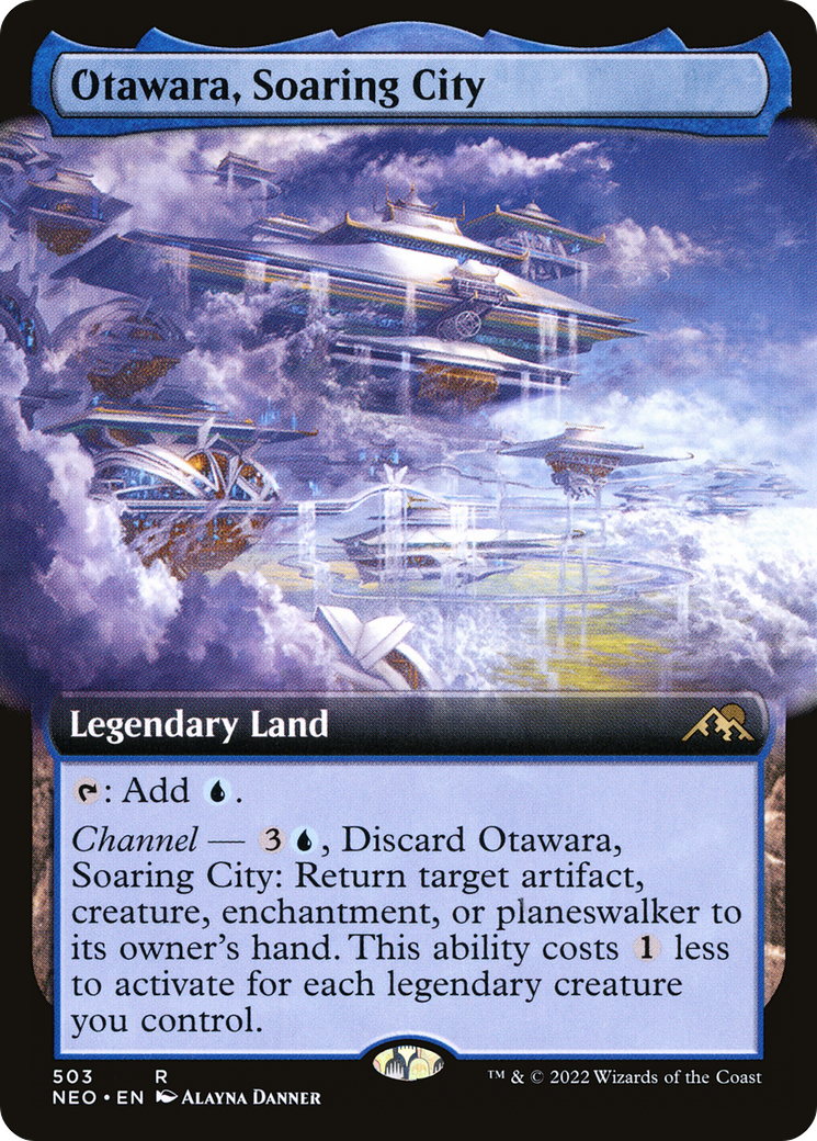 Otawara, Soaring City (NEO-503) [Kamigawa: Neon Dynasty] (Extended Art) Foil MTG Single Wizards of the Coast