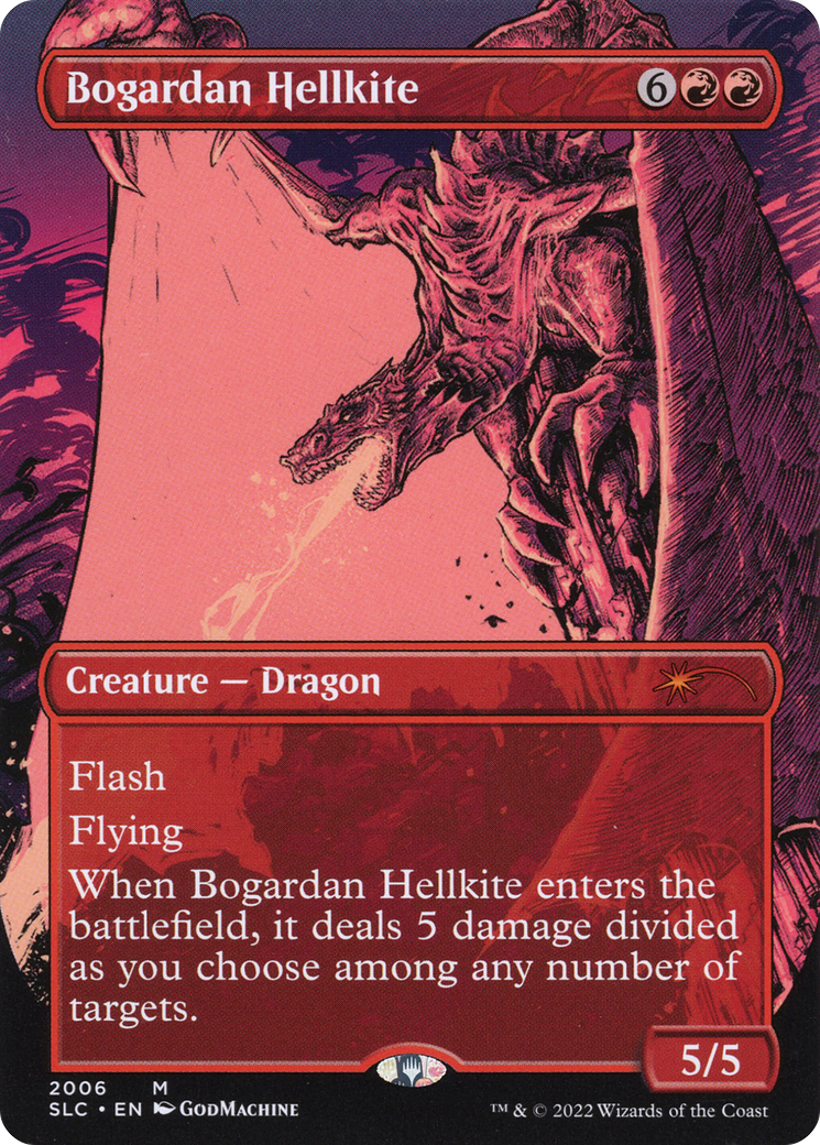 Bogardan Hellkite (SLC-2006) [Secret Lair] Countdown Kit (Borderless) Foil MTG Single Wizards of the Coast