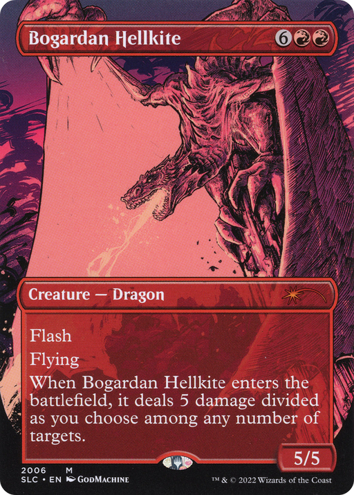 Bogardan Hellkite (SLC-2006) [Secret Lair] Countdown Kit (Borderless) Foil MTG Single Wizards of the Coast