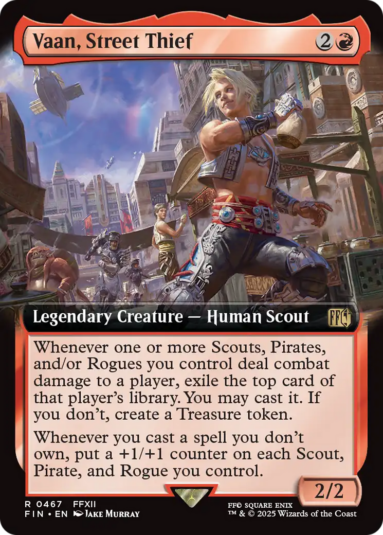 Vaan, Street Thief (FIN-467) [FINAL FANTASY] (Extended Art) Foil MTG Single Wizards of the Coast