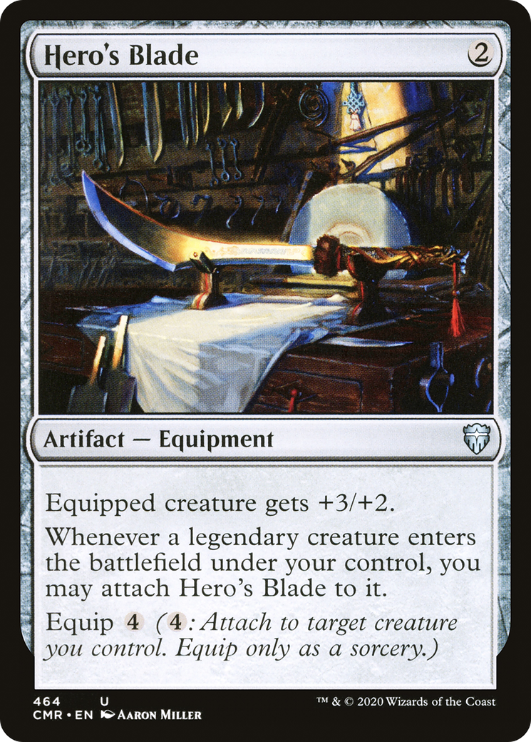 Hero's Blade (CMR-464) [Commander Legends] MTG Single Wizards of the Coast