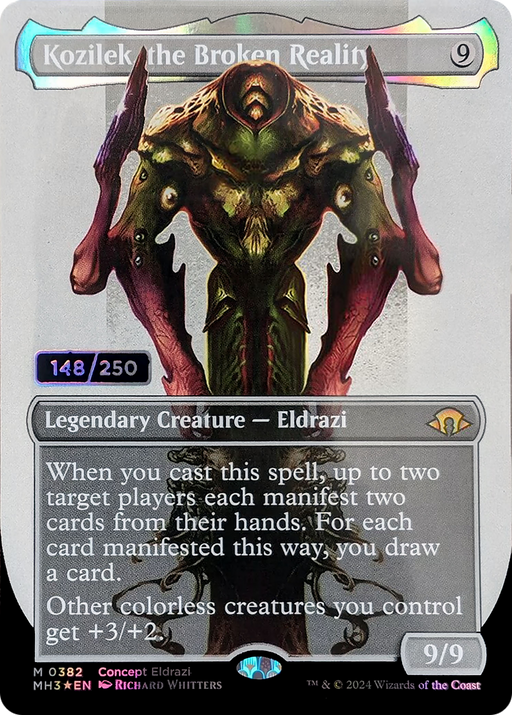 Kozilek, the Broken Reality (Serial Numbered) (MH3-382) [Modern Horizons 3] (Borderless) Foil MTG Single Wizards of the Coast