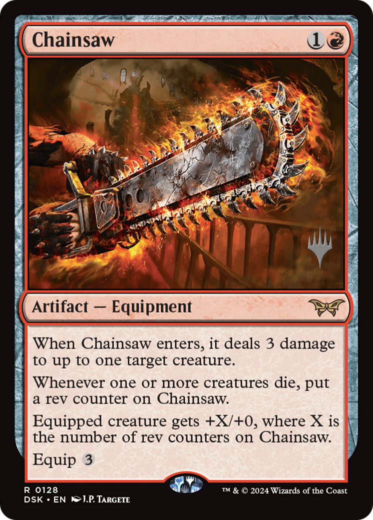 Chainsaw (PDSK-128P) [Duskmourn: House of Horror Promos] Foil MTG Single Wizards of the Coast