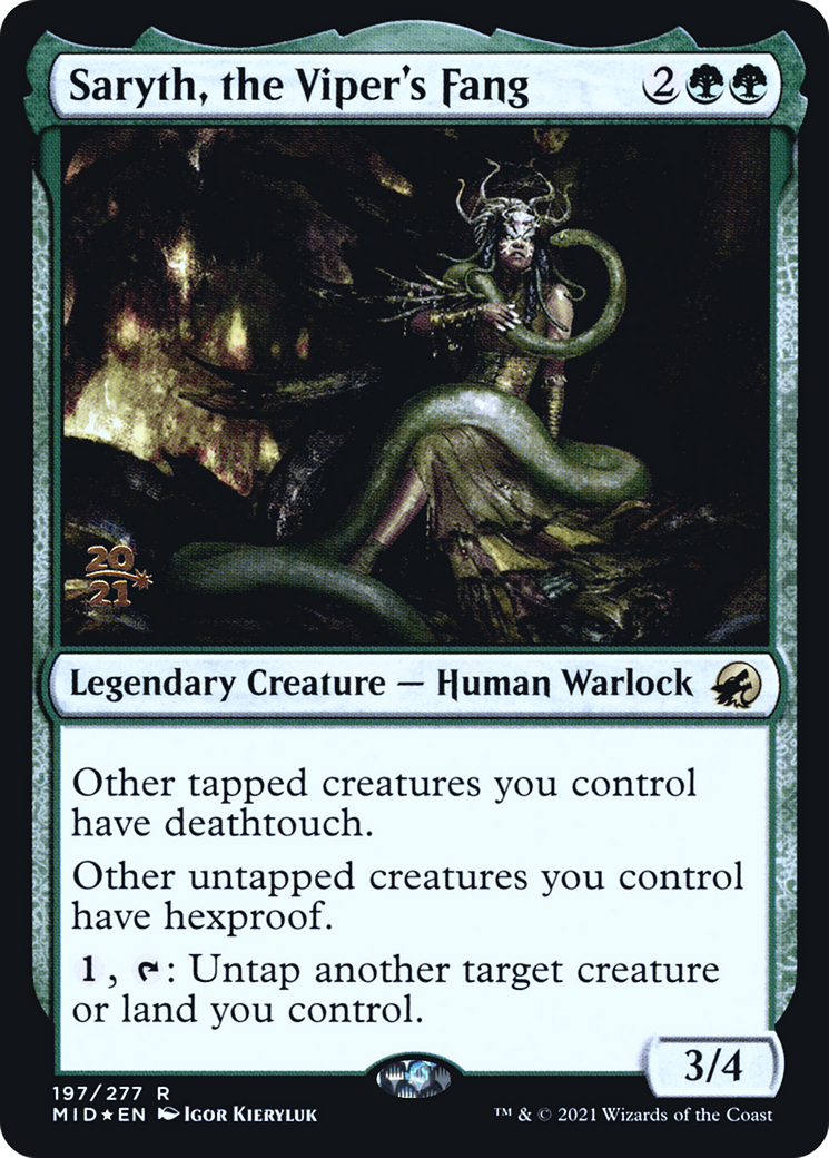 Saryth, the Viper's Fang (PRE-197) [Innistrad: Midnight Hunt Promos] Foil MTG Single Wizards of the Coast