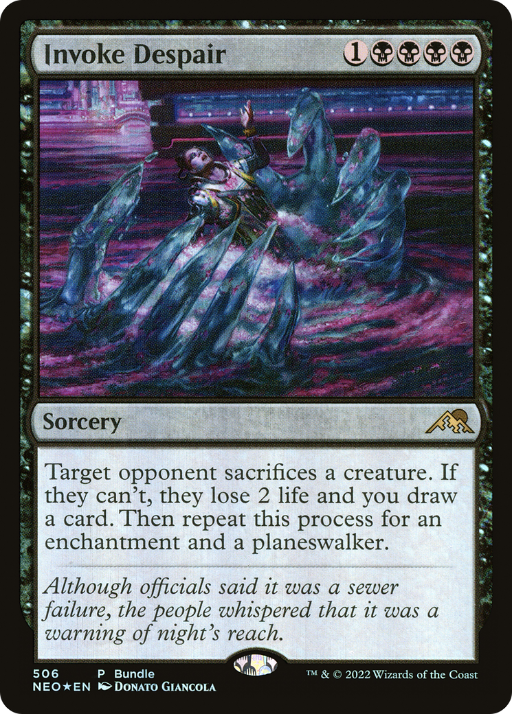 Invoke Despair (UMP-506) [Kamigawa: Neon Dynasty] Foil MTG Single Wizards of the Coast