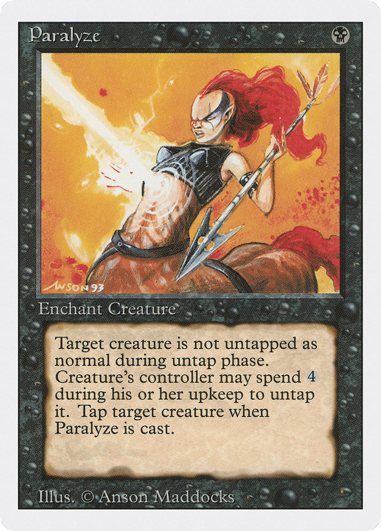 Paralyze (3ED-121) [Revised Edition] MTG Single Wizards of the Coast