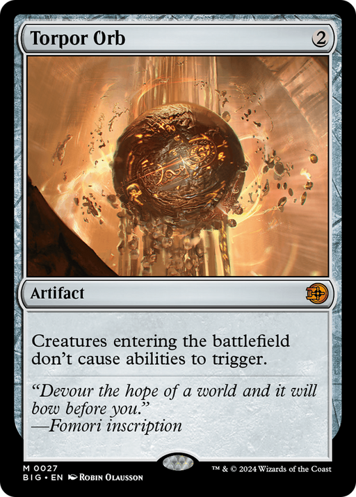 Torpor Orb (BIG-027) [The Big Score] MTG Single Wizards of the Coast