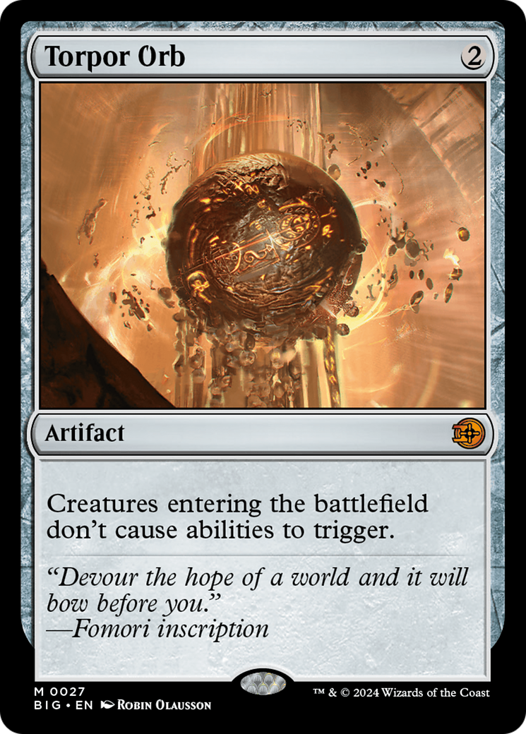 Torpor Orb (BIG-027) [The Big Score] Foil MTG Single Wizards of the Coast